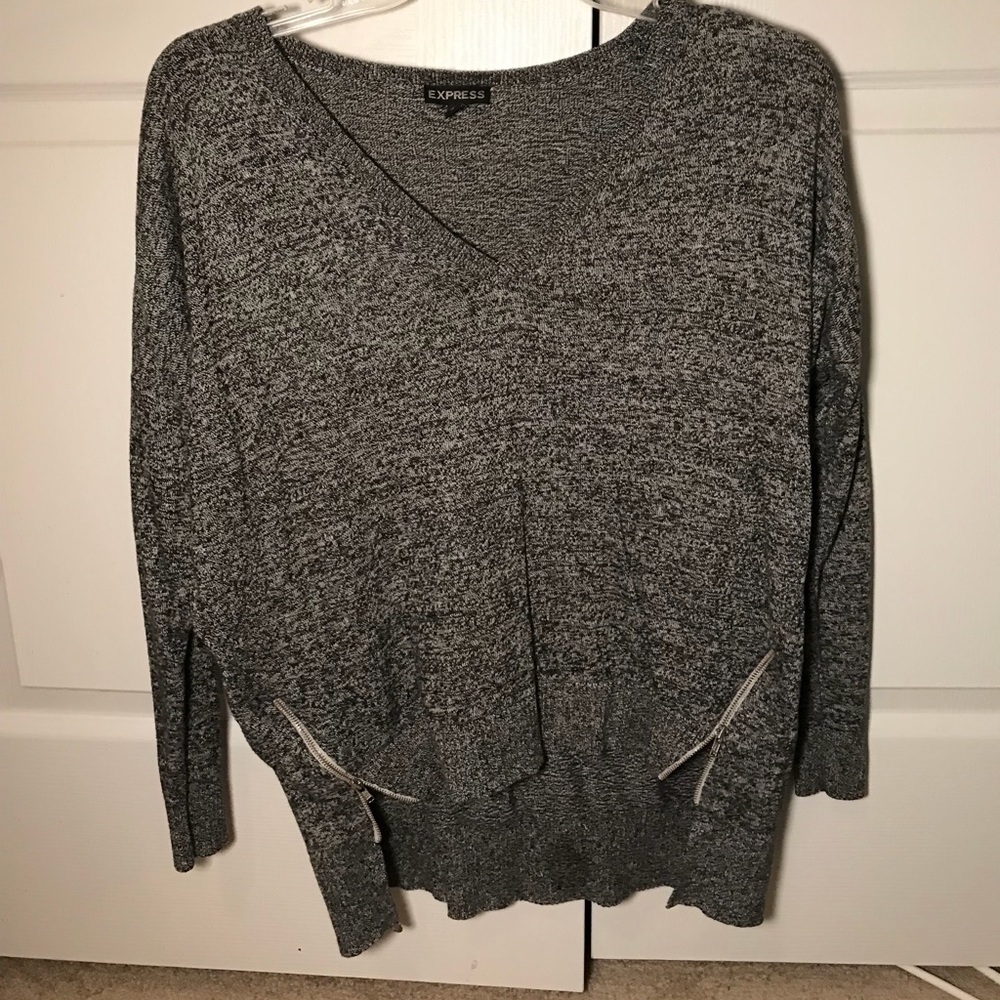 Side Zip Hi-lo Sweater